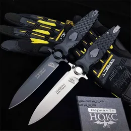 HOKC Tactical Russian Folding Pocket Knife D2 Drop Point Blade G10 Handle Outdoor Camping Hunt Survival Tool - Kohaop -2