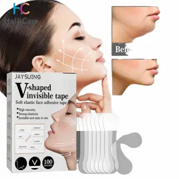 100pcs Instant Invisible Face Stickers Neck Eye Double Chin Lift V 모양 리필 테이프 얇은 메이크업 페이스 리프트 페이스 리프트 패치 U1GE#