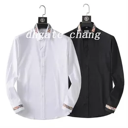 Designer Classic Men's Dress Shirts button up Striped Business Casual Long Sleeve Elastic Stretch Wrinkle-Free Fashion Man Luxury Shirt Button casablanca Shirts