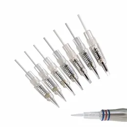 100st/Lot Disposable 8mm Skruvtatueringsnålar Kassetter för Tatu -mikremedling Permanenta läppar Eyebrow Makeup Needles 53tm#