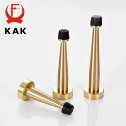 Kak Brass Door Stopperバスルーム停止ヘビーデューティフロアウォールマウントバンパー非磁性ホルダーキャッチハードウェア240322