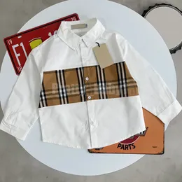 Sommer Weiß Khaki Hemd für Jungen Langarm-shirt Frühling Designer Kinder Baby Kleidung Marke Kinder Mädchen Shirts