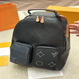 Üst lüks çanta tasarımcısı Cowhide deri siyah çiçek çok backpack erkek kitap çantası dizüstü bilgisayar çantası üst düzey açık sırt çantası trav