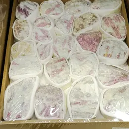 Figurki dekoracyjne 4-7 cm 1 pudełko naturalne różowe turmalinowe kryształowy minerał nieregularny szorstki kamień próbki ROCE Rzadki oryginalny wystrój prezenty