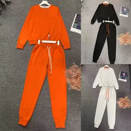 Designer Brand Womens Suits Set Tracksuit For Her Orange Clothes Sweatshirt Hoodies Pants Cotton Spring Classic 3D Letter Horse Geometry Sweatpants Jogger