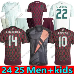 S-4xl 2024 Meksyk piłkarski koszulka do domu 24 25 Raul Chicharito lozano dos santos koszulka piłkarska kit National Copa America Men sets munduli fanów Wersja gracza