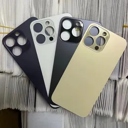 OEM Big Hole Back Glass Obudowy dla iPhone'a 14 Plus Pro Max 13 12 11 8 Plus x xs Max tylna bateria obudowa Zalicznia Zastępowanie tylnej pokrywy