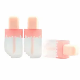5 ml mini söt popsicle form påfyllbar tom lipgloss flaska rosa diy makeup plastförpackningar ctainers läppglansrör o2e6#