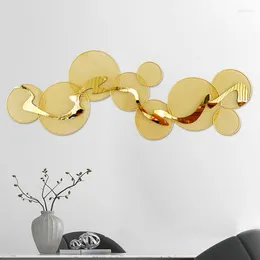 Dekoratif figürinler modern lüks duvar dekorasyon oturma odası kanepe arka plan altın demir süsler ev asılı aksesuarlar