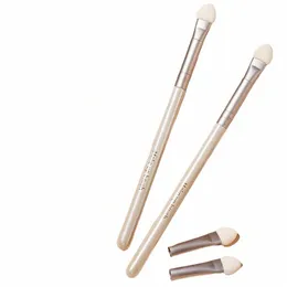 2pcs Portable Eyeshadow Brush Stick Dual Sided Spge Nyl Eyeliner Eyebrow Applicator Cosmetic Tool Send Two Replacement Head k8Zr#