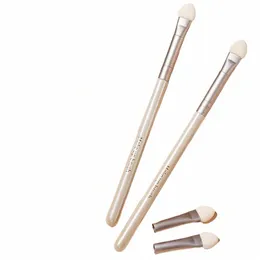 2 stücke Tragbare Lidschatten Pinsel Stick Dual Sided Spge Nyl Eyeliner Augenbraue Applikator Kosmetische Werkzeug Senden Zwei Ersatz Kopf k8Zr #