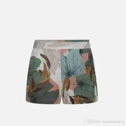 Nowy druk liści palmowe piżamą noszenie domu 2020 Summer Sal z krótkim rękawem szorty do snu Seksowne ubrania domowe 007