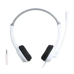 Fone de ouvido/fone de ouvido branco confortável qualidade de som pura alta sensibilidade flexível para transmissão ao vivo fones de ouvido com fio com microfone de 3,5 mm