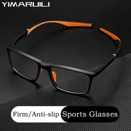 YIMARUILI Moda Ultraleggero Flessibile TR90 Occhiali da Basket Quadrati Occhiali da Vista Ottici Sportivi Telaio Uomini e Donne 240322