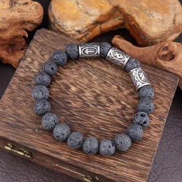 Bileklik Vintage Basit Nordic Viking Rune Bilezik Kadınlar Paslanmaz Çelik Eşsiz Lav Bangles Erkekler İskandinav Mücevher Damağı