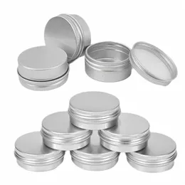 50/100pcs Aluminum Candle Jars Travel Accories 20g 30g 50g 60g 80g 100g Metal Tin Cans Lip Balm Ctainer Makeup Organizer F64K#