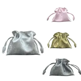 Shoulder Bags Tiktok Handheld Lucky Bag Small and Fashionable Crossbody Solid Color Folded Handbag