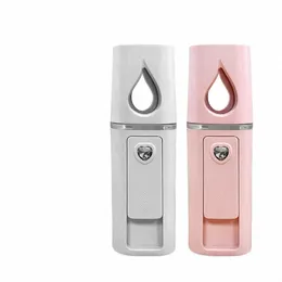 Mini Nano Mist Sprayer Cooler Facial Steamer Firidifier USB Laddningsbar ansikte Fuktig nebulisator Skönhet Skinvård Moisturiz 39SX#