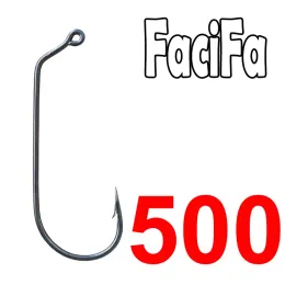 Fishhooks 500 datorer Big Jig Fishing Hook 60 -graders Jig Hook Fishhook Size 3/0 4/0 5/0 Single Hook Fishing Tackle Accessories
