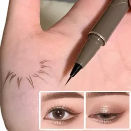waterproof Quick Dry Liquid Eyeliner Pen Ultra-fine Matte Black Brown Lasting Lying Silkworm Eyeliner Pencil Beauty Eyes Makeup q7Sr#
