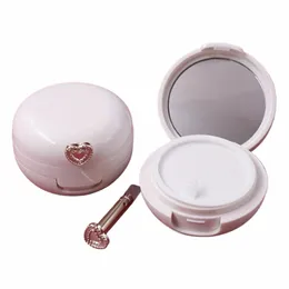 1pc reisefreundlicher Lippenbalsam-Ctainer mit Spiegel und Applikator Tragbarer Creme-Verpackungskoffer für 20g Lippencreme Essential Box J9Xo #