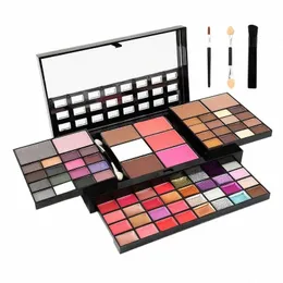 74 Colors Makeup Set Lip Gloss Blush Eyeshadow Highlight Combinati Plate Wholesale Makeup Set W8GE#