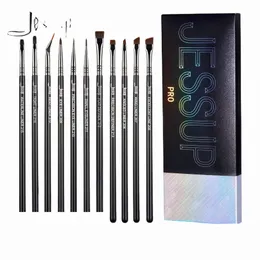 jup Eyeliner Brushes set,11pcs Pro Eyeliner Brushes,Tapered Angled Flat Ultra Fine Precisi Eye Makeup brushes set T324 Z4WW#