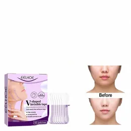 60st tunn ansikts klistermärke Invisible Face Lift Patch Sticker V Face Breattable Anti Wrinkle Adhesive Tape Chin Lift Patch Skin Care G15k#