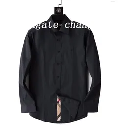 Button up Camicie eleganti da uomo di lusso firmate Camicia business casual a maniche lunghe Primavera Autunno Vestibilità regolare Colletto flessibile Camicie elasticizzate senza rughe Uomo 895928496