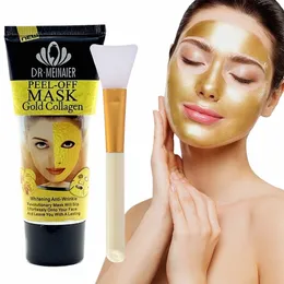 60g 24K Golden Collagen Face Tear Off Mask Pulizia profonda Macchie scure T Ze Naso Comedone Rimuovere Peel Off Mask Anti Aging Cura della pelle h3tK #