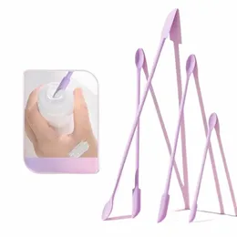 2 i 1 Silice Scoop Scraper Set Cosmetic Liquid Foundati Face Cream SPO SCRA FACE Hud Care Tools Wholesale 52bk#