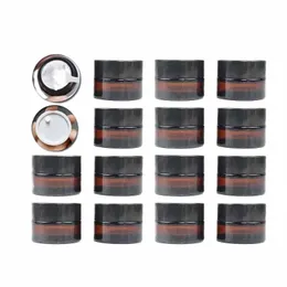 10pcs amber glass cosmetic jar 5g 10g face cream bottles lip balm pot sample skin hear pot makeup ctarers ctarer bottle x0fs#