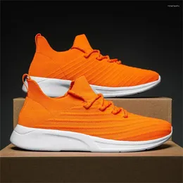 Casual Shoes Slip Resistant Platform Women's Orange Sneakers Vulcanize Sports Size 35 Tennis For Gym Footwears