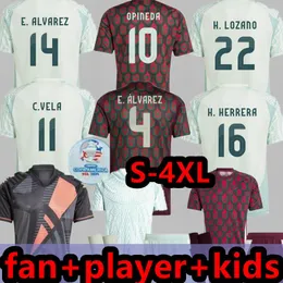 2024 Mexico Chicharito Mens Soccer Jerseys 22 23 H. Lozano A. Guardado Home Away Training Wear R. Jimenez National Football Shirt Player Player Version GK