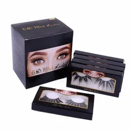 sdatter 6D 25mm Faux Mink Hair False Eyeles Wi Fluffy Crisscross Natural Lg Les Handmade Eye Makeup Extensi Tools W5nS#