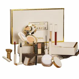 Профессиональный набор для макияжа Полный комплект профессионального макияжа, блеск для губ, палитра теней для век, набор I01W #