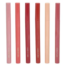 Flüssiges Lipliner-Set, 0,6 ml, hohe Pigmentierung, 6 Farben, wasserdichter Schwamm, Kürbiskopf, tragbar, flüssiger Lip Stain Liner für Make-up 240315