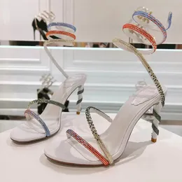 Scarpe Da Donna Con Tacco A Blocco 4,5 Cm, Cinturino Con Strass, Punta Chiusa – Eleganti Scarpe Da Sposa E Da Festa - 4