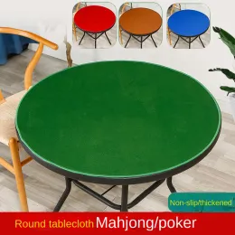 Tapete redondo para mesa de pôquer, toalha de mesa mahjong espessada e antiderrapante, tapete de borracha resistente para jogos