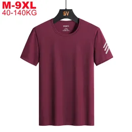 Plus storlek 6xl 7xl 8xl 9xl Lossa T -skjortor Män överdimensionerade tshirt Summer Quick Dry Mens stora höga manliga stora tee -toppar 140 kg 240318