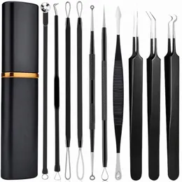 10pcs Acne Blackhead Removal Needles Black Dots Cleaner Comede Extractor Kit Deep Cleansing Tool Face Nose Skin Care Tools X9V8#