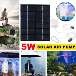 Tillbehör Solenergi Syreator Vatten Syre Pump Pond Aerator Aquarium Solar Air Pump Kit Aquarium Fish Tank Outdoor Pond