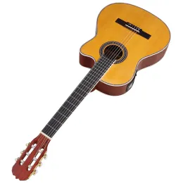 Guitar 39 Inch Classic Electric Guitar Cutaway Solid Spruce Top 6 String 19F Classical Guitar Natural Clolor With EQ