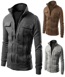 Jacket Hoodie New Fashion Fall Winter Men039s Woolen Sweater Slim Sportswear7533710
