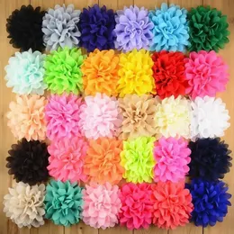 100 Stück, 39 Chiffon-Blumen, großer Puff zum Selbermachen, Sie wählen die Farben 240313