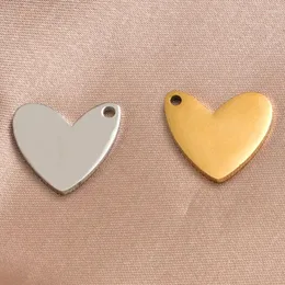 Charms WZNB 5Pcs Hearts Stamping Blank Pendant For Jewelry Making Handmade Earring Bracelet Necklace Diy Accessories