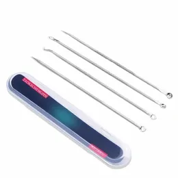 4pcs/set Blackhead Comede Acne Pimple Blackhead Remover Tool Spo for Face Care Tool Needles Pore Pore Cleaner 75aq#