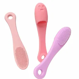 Finger Shape Silice Face Cleansing Brush Face Cleanser Pore Cleaner Exfoliator Face Scrub Wing Brush Women Skin Care Tool C27A#