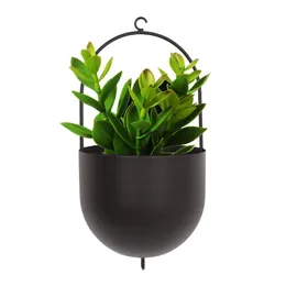 Vasos de planta suspensos, plantadores minimalistas, cestas de plantas de metal, criativas para áreas internas e externas, varanda de jardim 240320