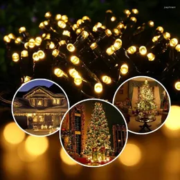 سلاسل 8 وضع LED Solar Garland 200 22m في الهواء الطلق Decro Fairy Lights String Light Xmas Wedding Garden Decoration